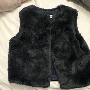 Jacadi Navy Faux Fur Vest